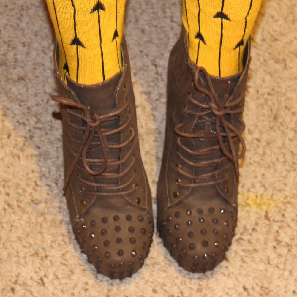 Lace Up Heeled Boot
